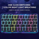Беспроводная клавиатура для пк и планшетов iPad & Tab KB333 Bluetooth USB 2.4Гц RGB Черный Прозрачный - изображение 12