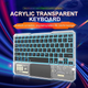 Беспроводная клавиатура для пк и планшетов iPad & Tab KB333 Bluetooth USB 2.4Гц RGB Черный Прозрачный - изображение 14