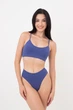 Безшовний топ в рубчик на тонких бретелях Giulia CAMI TOP RIB L/XL Blue-marlin - изображение 4