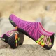 Обувь для пляжа и кораллов аквашузы Diving shoes фиолетовые полосы 39 ( 24,5 см ) 109 - изображение 1