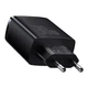 Сетевое зарядное устройство Baseus Compact Quick Charger 2USB + 1Type-C 30W CCXJ-E01 Black - изображение 3
