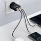 Сетевое зарядное устройство Baseus Compact Quick Charger 2USB + 1Type-C 30W CCXJ-E01 Black - изображение 5