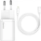Мережевий зарядний пристрій Baseus Super Si 1Type-C + Cable Type-C to Lightning 20W TZCCSUP-B02 White - зображення 1