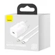 Мережевий зарядний пристрій Baseus Super Si 1Type-C + Cable Type-C to Lightning 20W TZCCSUP-B02 White - зображення 7