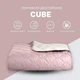Двустороннее покрывало IDEIA Cube 180х210 см микрофибра с антиаллергенным волокном, пудра/св.серый (8-32404*005) - изображение 10
