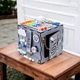 Бизикуб для детей 30x30x30см, 33 элемента, Темно-серый (Развивающий деревянный бизиборд) - изображение 3