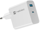 Ładowarka sieciowa NATEC Ribera GaN USB-A + USB-C 65 W NUC-2144 White (5901969444254) - obraz 1