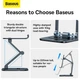 Держатель - подставка металлическая Baseus Desktop Biaxial Foldable Metal Stand LUSZ000013 - изображение 8