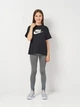 Подростковая футболка для девочки Nike G Nsw Tee Boy Futura Hbr FZ5540-010 156-166 см Черная (197596967708) - изображение 3