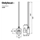ТЭН для полотенцесушителя Onlyheat Onyx 0,6 кВт 1/2" + тройник - изображение 4
