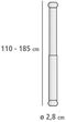 Teleskopowy drążek prysznicowy Wenko Luz Ø 2.8 cm 110-185 cm chrom Srebrny (4008838347195) - obraz 6