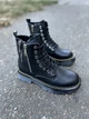 Ботинки женские Dr.Martens деми вариант с молнией черные 36р - изображение 1