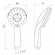 Душевая лейка TOPAZ хром (NF-2208-00-GRAY) - изображение 5