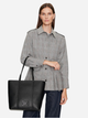 Torba shopper damska ze skóry naturalnej DKNY Seventh Avenue Md Ew Tote R41AKC01 Czarna (755404250376) - obraz 2