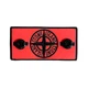Термопатч Стон Айленд (Stone Island) Black x Red + 2 пуговицы Красный - изображение 2
