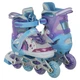 Роликові ковзани розсувні русалка Banwei 901-5 розмір 35-38 Purple-Light Blue - зображення 1