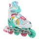 Роликовые коньки раздвижные Banwei 901-3 размер 31-34 White-Mint-Multicolor - изображение 6