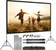 100-дюймовий Переносний Проекційний Екран VISULAPEX білий 4K HD 16:9 219х129 см 160 град B0C3PFFM3N - зображення 1