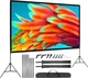 100-дюймовий Переносний Проекційний Екран VISULAPEX білий 4K HD 16:9 219х129 см 160 град B0C3PFFM3N - зображення 10