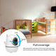 Видеоняня Baby Monitor SM-50 с 5-дюймовым LCD монитором, датчиком звука, ночное виденье, беспроводная, поворотная радионяня с портативным дисплеем и измерением температуры - изображение 6