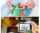 Видеоняня Baby Monitor SM-50 с 5-дюймовым LCD монитором, датчиком звука, ночное виденье, беспроводная, поворотная радионяня с портативным дисплеем и измерением температуры - изображение 7
