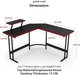 Стіл ігровий комп'ютерний геймерський кутовий XTRIKE ME DK-04 - зображення 8