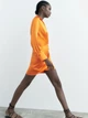Платье женское Zara 4437/251 XS Оранжевое (04437251615015) - изображение 4