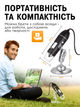 Електронний цифровий мікроскоп для пайки телефону кишеньковий usb юсб 3 в 1 з підсвічуванням 1600Х підключення до Windows Android MacOS - зображення 6