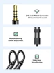 Кабель Ugreen 3.5 мм AM to 3.5 мм 2 AF ABS Black (30620) - зображення 4