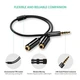 Кабель Ugreen 3.5 мм AM to 3.5 мм 2 AF ABS Black (30620) - зображення 7
