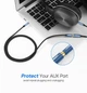 Кабель Ugreen AV118 3.5 mm Male to 3.5 mm Female 0.5 м Blue (40672) - изображение 5