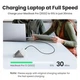 Кабель USB-C 100W UGREEN US562 Type-C to Type-C PD QC 4.0/3.0 для быстрой зарядки MacBook Pro, Samsung PVC 1м (15176) - изображение 4