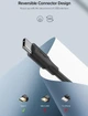 Кабель зарядный Ugreen US287 Type-C 3A 0.25М Black (60114) - изображение 6