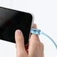 Кабель Baseus Crystal Shine Series Fast Charging Data Cable USB to iP 2.4A 2 м Sky Blue (CAJY001203) - зображення 5