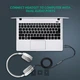 Кабель UGREEN AV140 3.5мм 2 AM to 3.5 мм AF ABS Black (20898) - зображення 2