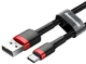 Кабель Baseus Cafule Type-C 2A (2m) (red/black) - зображення 2