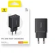 Ładowarka sieciowa Baseus Cube Fast Charger Type-C+USB 30W Cluster Black EU (P10111404113-00) - obraz 7