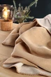 Плед Biederlack Doubleface Melange 1265 GR, Creme-Natur, Полуторний, 150x200 см Песочно-Молочный - изображение 3