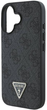 Etui Guess Hardcase Leather 4G Triangle Strass do Apple iPhone 16 Plus Black (GUHCP16MP4TDPK) - obraz 6