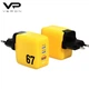Зарядний пристрій Veron TC-67 2Type-C 1USB 67W GaN2 PD QC3.0 Home Charger - зображення 9