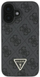 Etui Guess Hardcase Leather 4G Triangle Strass do Apple iPhone 16 Black (GUHCP16SP4TDPK) - obraz 3