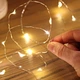 Гірлянда світлодіодна Нитка Роса 10 м 100 led на батарейках та USB в комплекті теплий білий - зображення 3