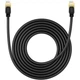 Мережевий кабель Baseus High Speed CAT8 40Gigabit Ethernet Cable (Round Cable) 5m (B0013320A111-05) Cluster Black - зображення 2