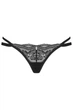 Трусики стрінги з мережива Obsessive 3/4(M/L) Чорний (103251) - зображення 3