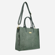 Torba shopper damska zamszowa VENEZIA M012SUGRTOR114 Zielona (5906140581896) - obraz 3