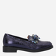 Loafersy damskie skórzane VENEZIA E019LENAOBM061 39 25 cm Granatowe (5906140546741) - obraz 1