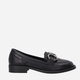 Loafersy damskie skórzane VENEZIA A005LEBLOMB028 38 24.5 cm Czarne (5906140520536) - obraz 1