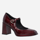 Buty Mary Jane damskie lakierowane VENEZIA D003NABOOBC011 40 26 cm Bordowe (5906140446546) - obraz 4