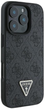 Etui Guess Hardcase Leather 4G Triangle Strass do Apple iPhone 16 Pro Max Black (GUHCP16XP4TDPK) - obraz 4