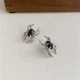 Сережки Liresmina Jewelry сережки сріблясті Павуки готика панк унісекс 2.3 см - зображення 3